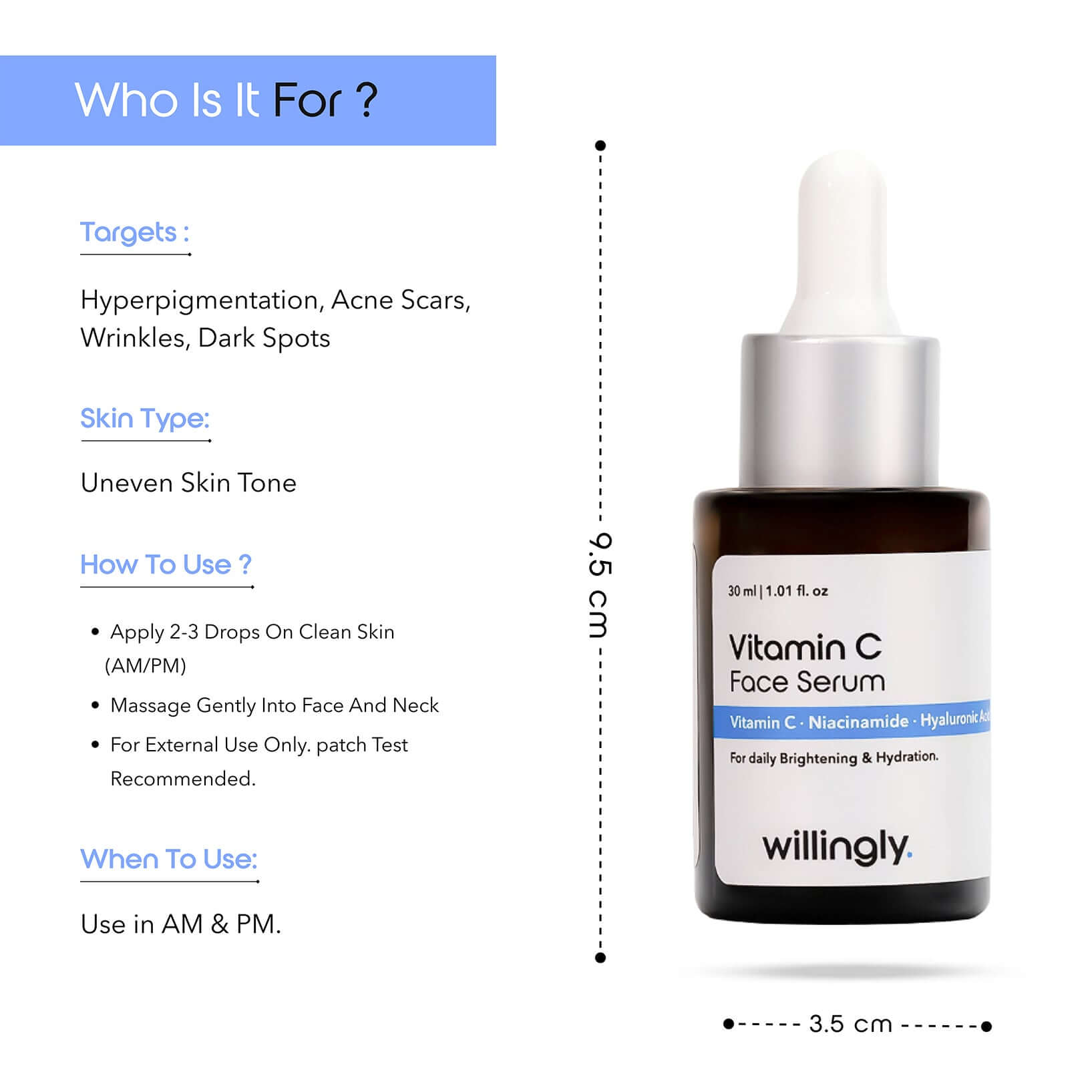 Vitamin C Face Serum benefits and usage guide for hyperpigmentation, acne scars, and uneven tone