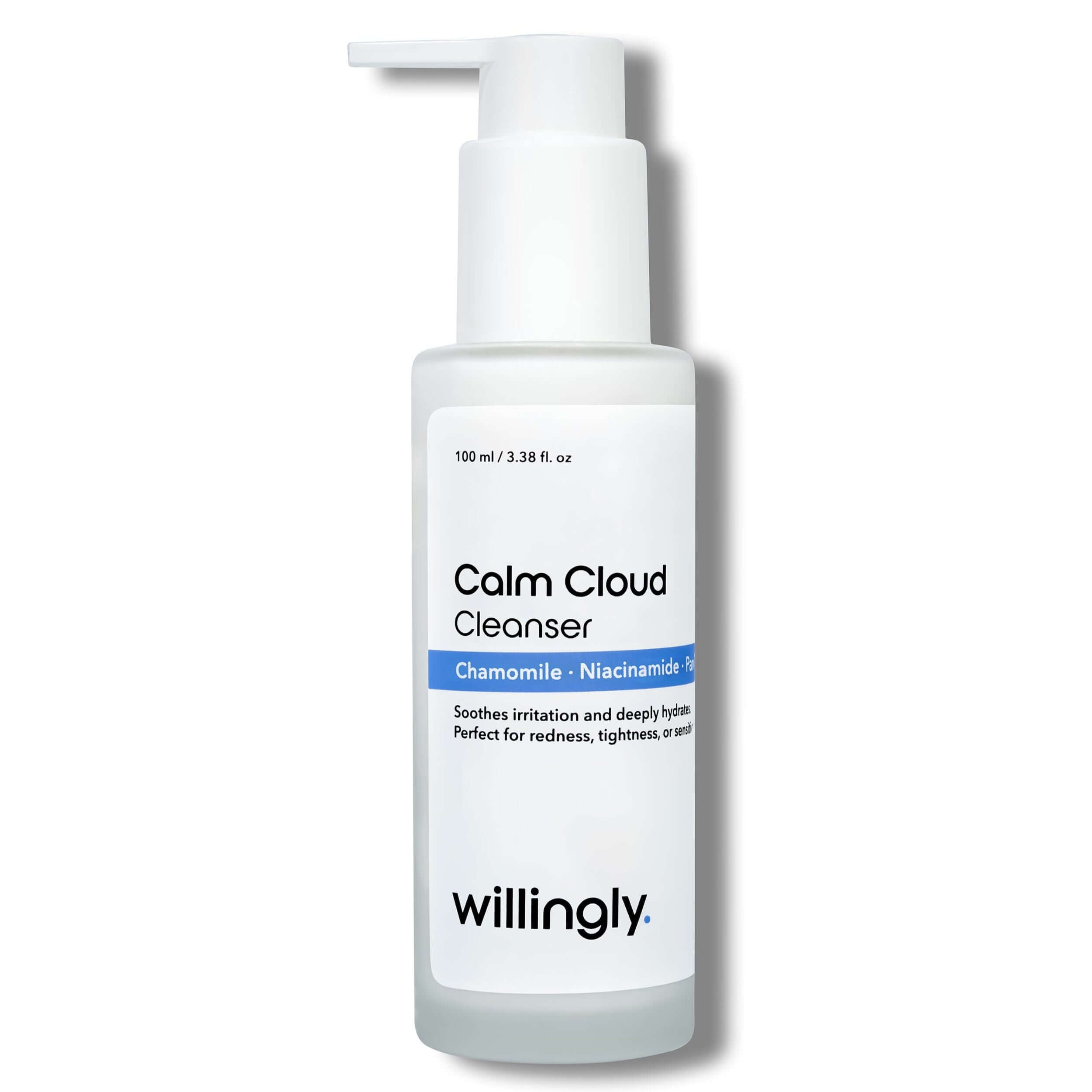 Willingly Calm Cloud Cleanser with chamomile, niacinamide, and hyaluronic acid for sensitive skin