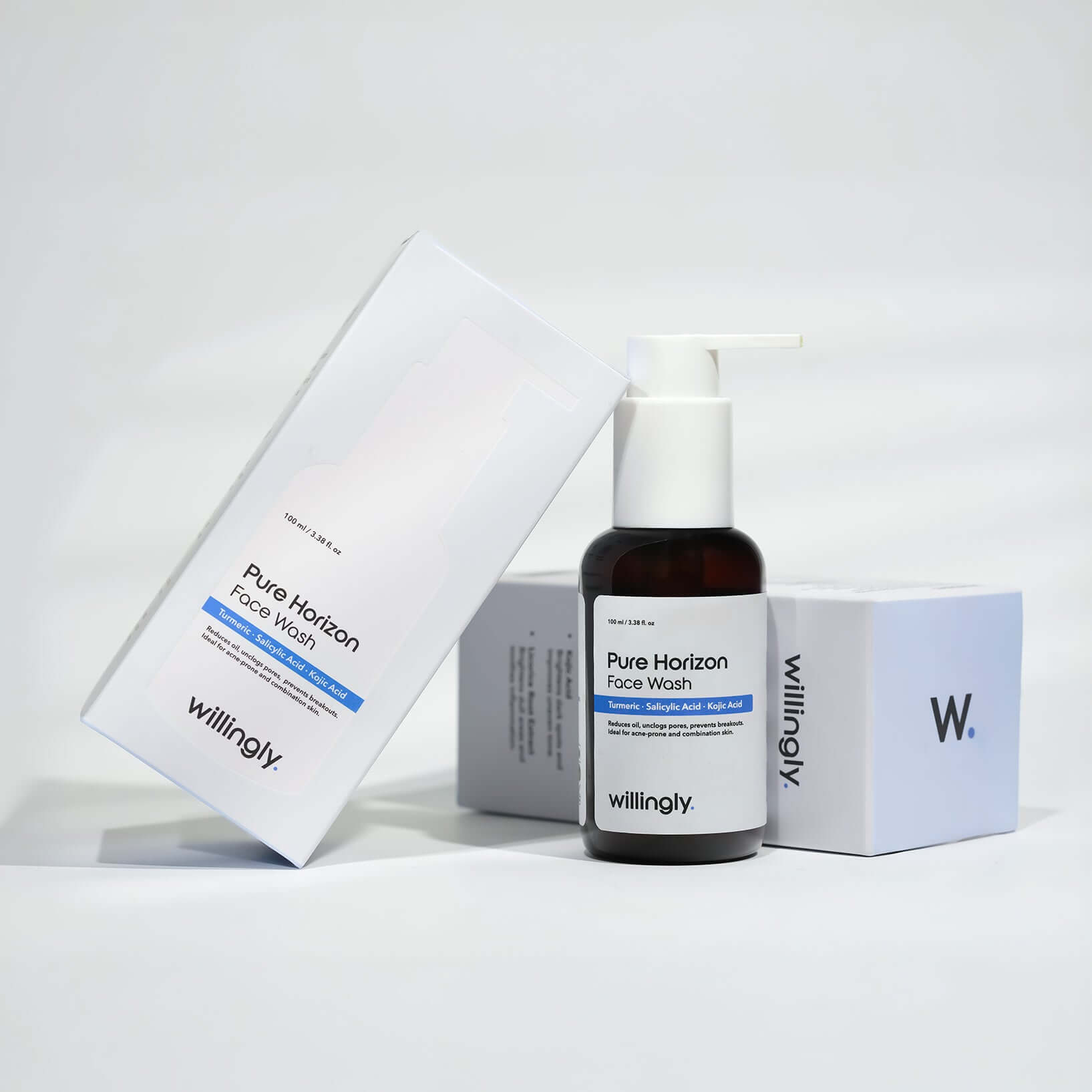 Willingly Pure Horizon Face Wash with packaging box on clean background